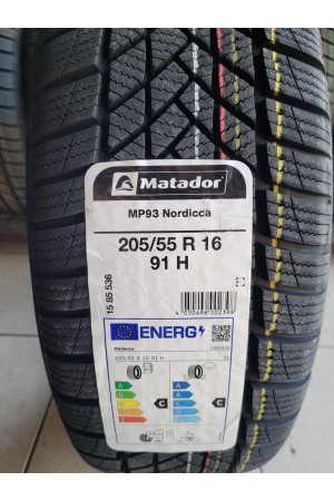 Matador 205/55R16 Nordicca Mp93 91H (Continental Ürünü) 2023 Üretim *